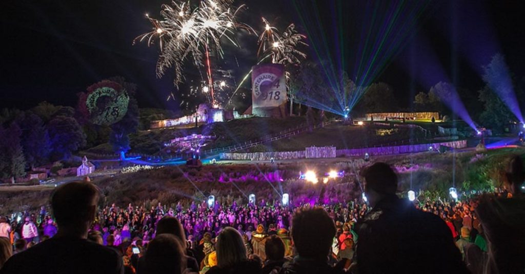 View of the huge audiences at the Bridiers Spectacular in La Souterraine, France