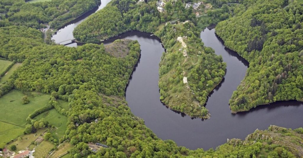 Aerial View of the Crozant Valley of the Painters